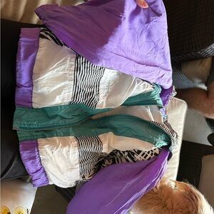 Vintage Purple and Teal Windbreaker Jacket HEAD brand